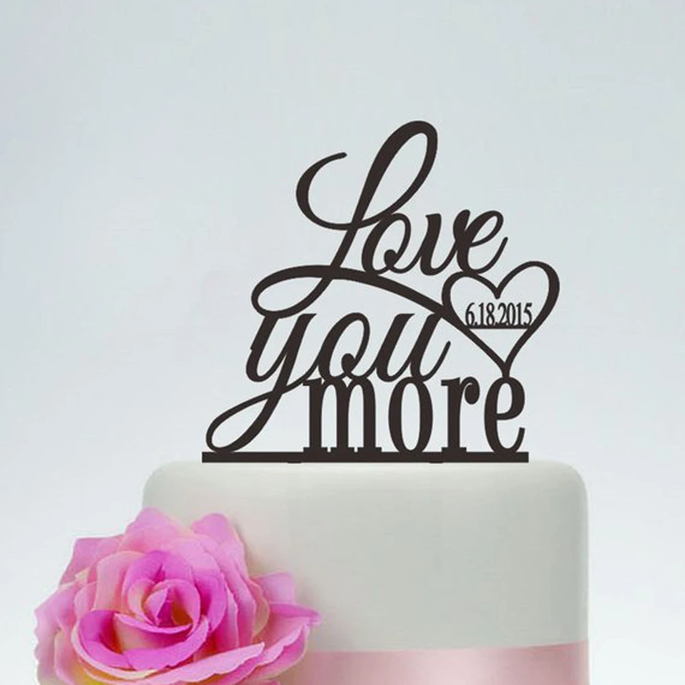  Love  You  More  Wedding  Cake  Topper  Custom Cake  Topper  