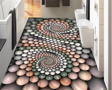 beibehang 3d flooring Creative abstract three-dimensional jade bead bathroom 3D floor tiles papel de parede 3d wallpaper behang beibehang custom 3d flooring waves painted floor super green on the bathroom floor wall papers home decor 3d wallpaper flooring