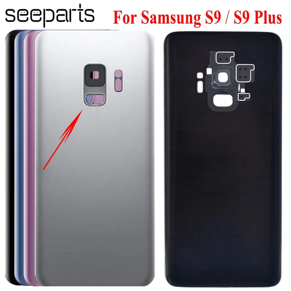 For Samsung Galaxy S9 S9 Plus Battery Cover Door Rear Glass Housing Case With Camera Lens 1