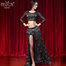 2018 Bellydance Costume top skirt suits New Hot Sale Women Belly Dance suits Performance Wear Long