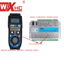 6 axis mach3 новейшая negeration cnc breakout board и беспроводной пульт дистанционного управления 2 МГц