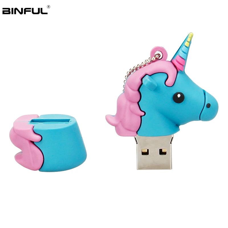 Классическая usb-флешка с единорогом, 32 ГБ, милый мультяшный Usb флеш-накопитель, 128 ГБ, 64 ГБ, 16 ГБ, 8 ГБ, 4 Гб, флеш-накопитель, Usb 2,0, прекрасный подарок, карта памяти