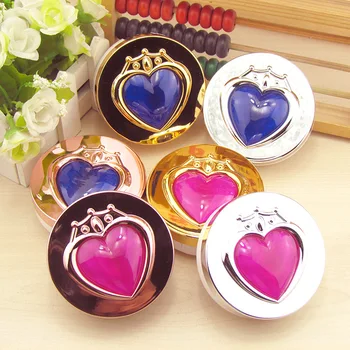 

5pcs new High quality Elegant portable Gold Sliver Rose Gold Love pattern contact lens case fashion Heart shaped companion box