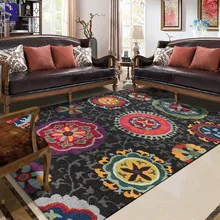 SunnyRain 1-piece Mandala Carpets for Living Room Area Rug For Bedroom Short Plush Bed Room Carpet Large Size Kitchen Rug goodgrain large area rug for kitchen bathroom