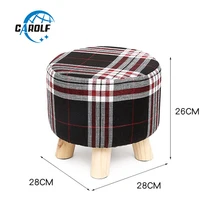 28x26cm Round Taboret Stool Wooden Bedroom Dining Furniture Shoe Rack Footstool Soft Pouf Beach Ottoman Makeup Chair (4 legs) 28x26cm Round Taboret Stool Wooden Bedroom Dining Furniture Shoe Rack Footstool Soft Pouf Beach Ottoman Makeup Chair (4 legs)