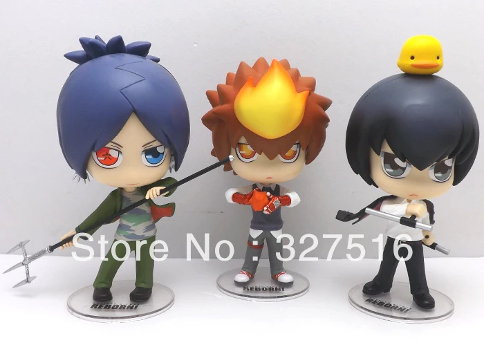 

New arrival japan Anime HitmanReborn Genuine High-quality  PVC Action Figures Toy Three styles Fine Gift  Free shipping