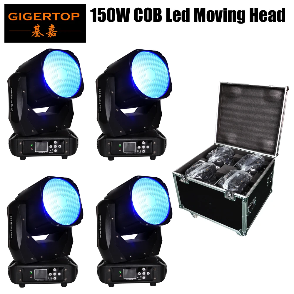 4IN1 Дорожный Чехол Stackable Eyourlife 150 Вт светодио дный LED Moving головной свет DMX 512 RGB мини движущиеся балки для вечерние DJ партии ночной клуб жизни 4