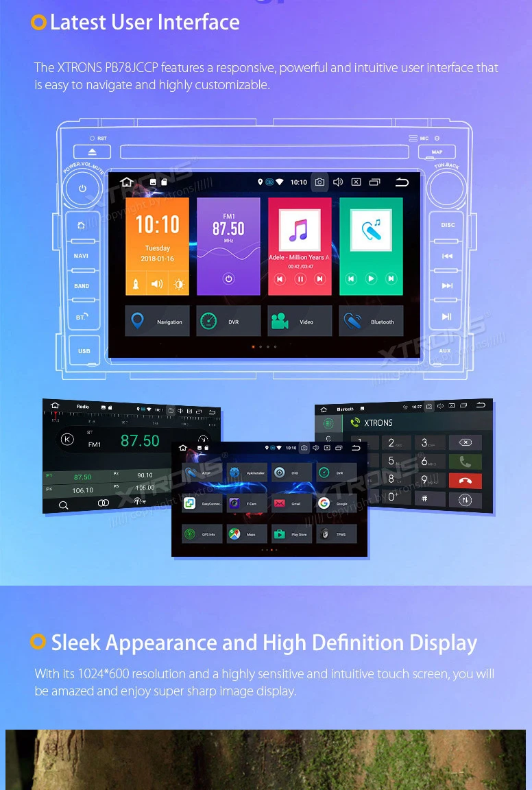 Perfect Android 8.0 Oreo OS 7"  Car DVD Multimedia for GMC Yukon 2007-2014 & Sierra 2007-2014 & Acadia 2007-2012 with 4GB RAM 32GB ROM 7