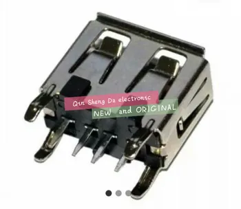 

A Type Flat Angle (180 Degree) Female USB PCB Connector Socket, USB Jack Plug (black)