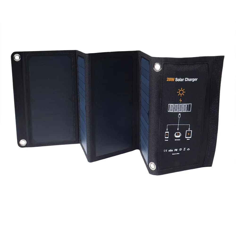  KERNUAP 15W 21W 28W Portable Solar Charger for Mobile Phone Camping Travel Foldable Solar Panel Cha