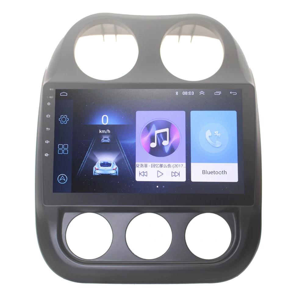 Sale HANG XIAN 2 din car radio Multimedia for Jeep Compass 2011 car dvd player GPS navigation car accessory with 2G+32G 4G internet 0