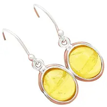 Lovegem настоящие цитриновые серьги из стерлингового серебра 925 пробы, 30 мм, AE1454