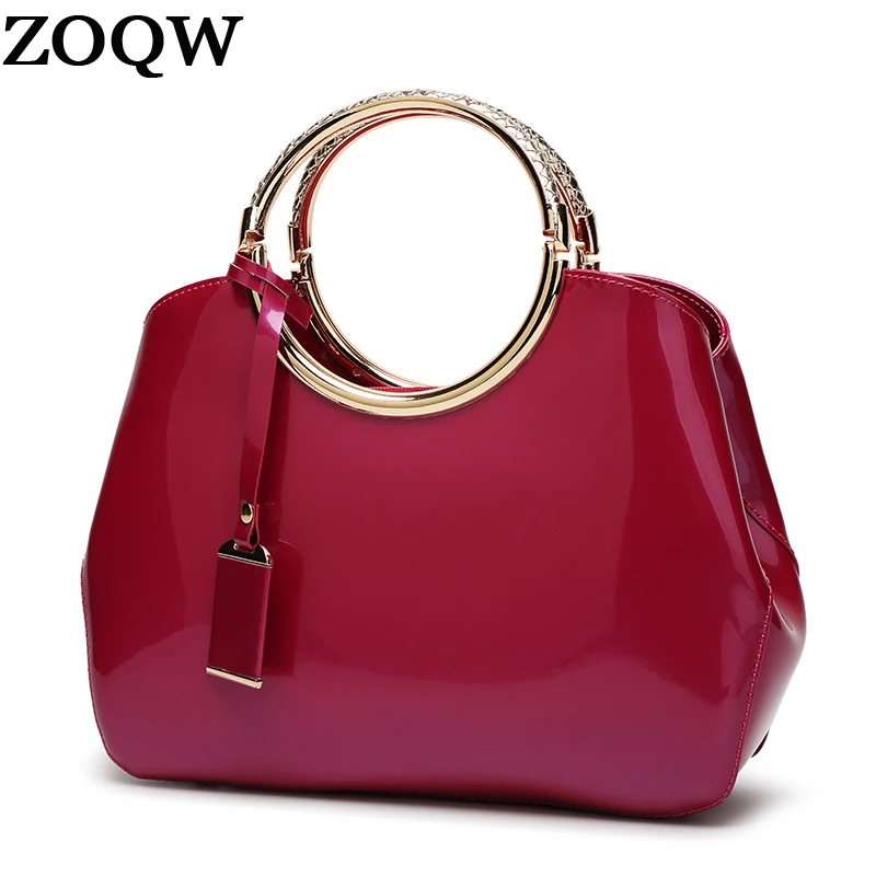 2018 Patent Leather Shiny Handbags High end air Handbags Women&#39;s Shoulder Oblique Messenger ...