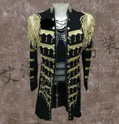 Мужские костюмы конструкции masculino TERNO Сценические костюмы для певцов мужчин Блейзер Танцы одежда Стиль курток платье в стиле панк-рок