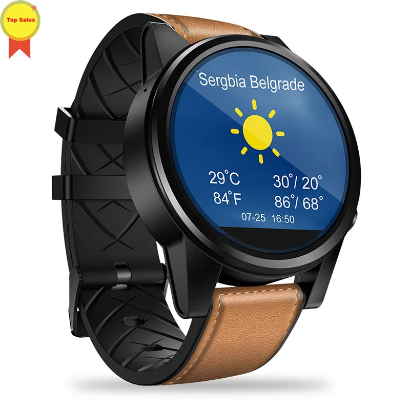 4G Smart Watch Men Wifi GLONASS GPS Smartwatch MTK6739 16GB+1GB Quad Core 600mAh Crystal Display Watches Phone Calls smartwatch