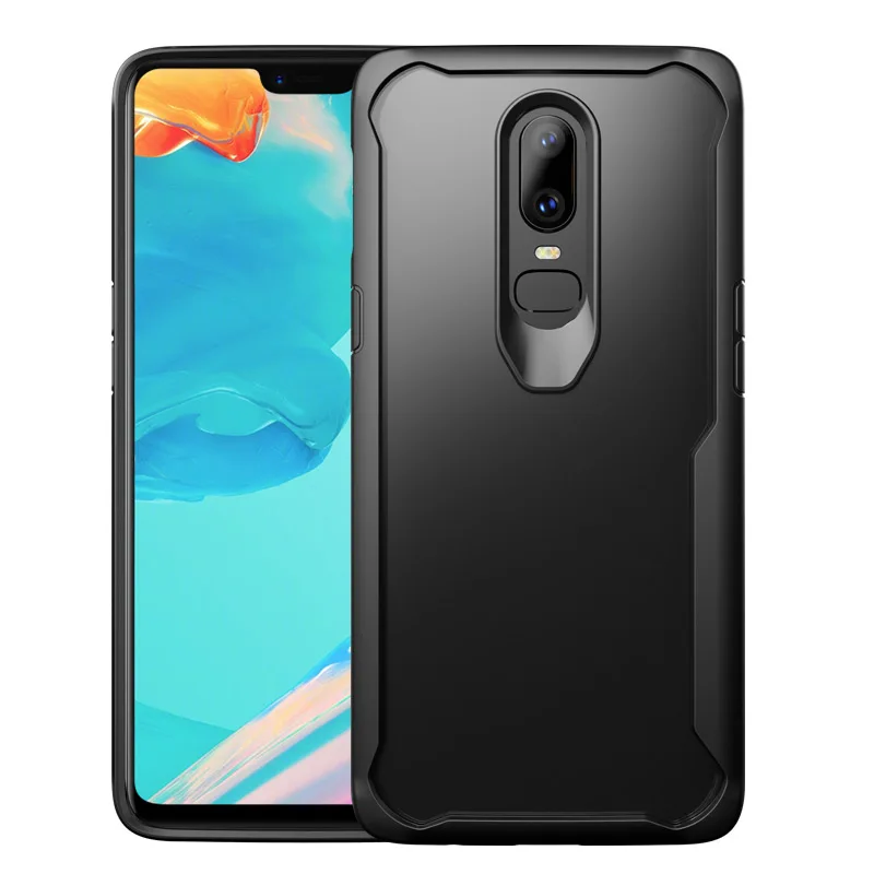 Oneplus 6 Case Cover Luxury Soft Silicone+Transparent Hard PC Hybrid Back for Oneplus6 One Plus Protector Phone Coque |