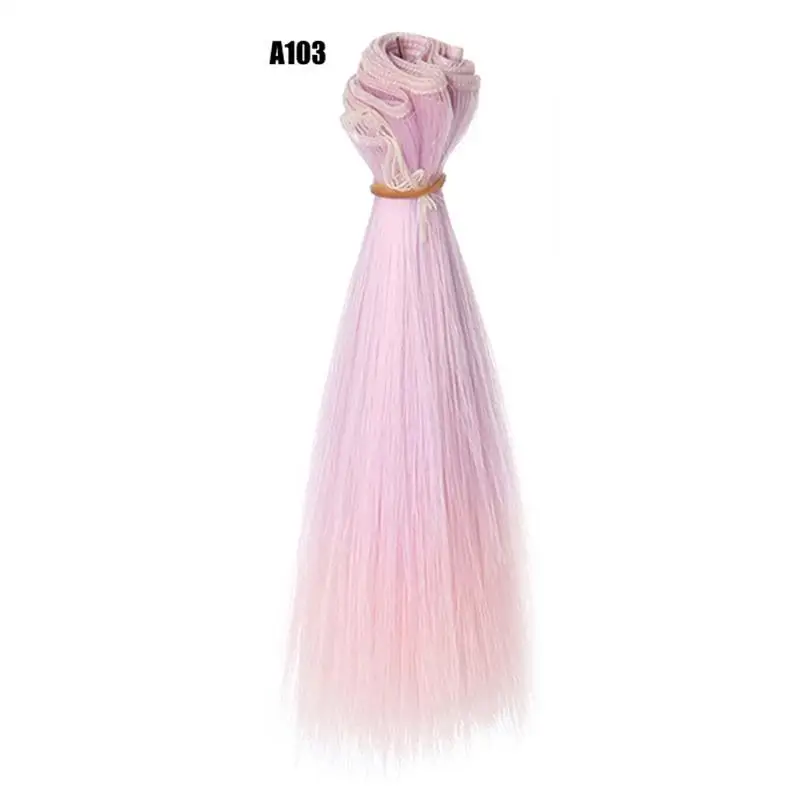 15 см кукольные аксессуары прямые синтетические волокна парик волосы для куклы парики высокая температура провода волосы шелк Уток 1 шт - Цвет: Clear