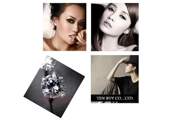 MODEL SHOW925 sterling silver stud earrings (1)
