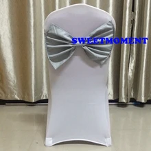 Вырос/серебро спандекс стул группа с полиэфирной бантом на спине хорошие ткани стул качество