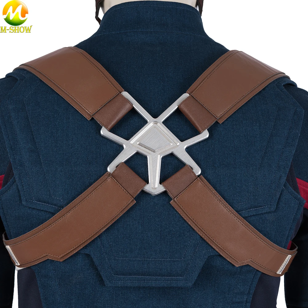 Avengers Endgame Captain America Cosplay Costume Avengers 4 Steven Roger Cosplay Outfit Halloween Party Mask Vest Full Set