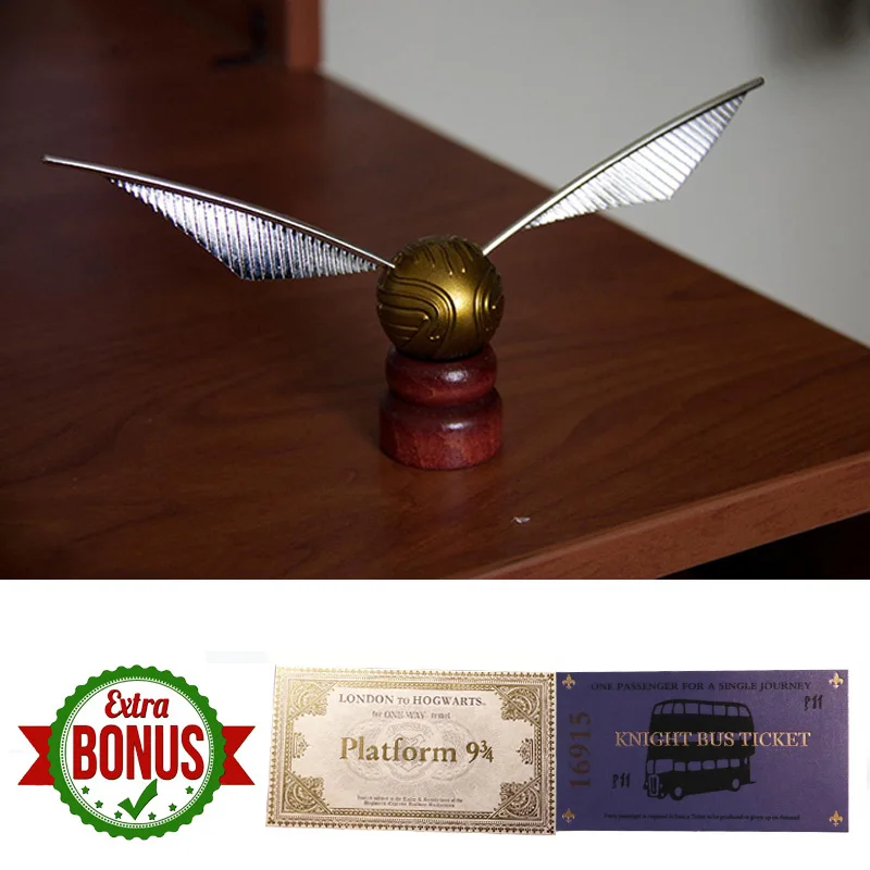 

Harri Potter Quidditch Golden Snitch Hogwarts London Express Replica Train Ticket and Knight Bus Ticket Kit Toys for Boys