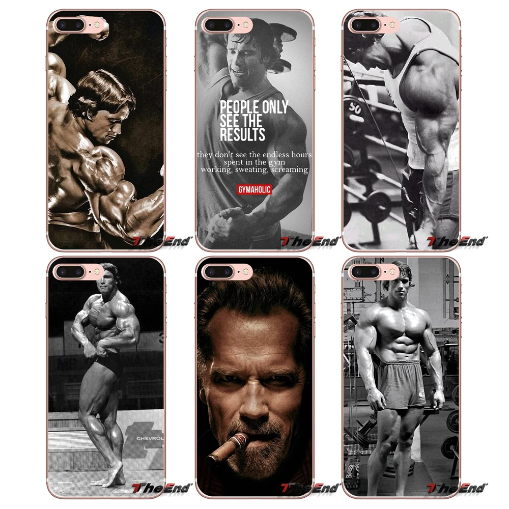 

For iPhone X 4 4S 5 5S 5C SE 6 6S 7 8 Plus Samsung Galaxy J1 J3 J5 J7 A3 A5 2016 2017 Arnold Shut Up Train Bodybuilding TPU Case