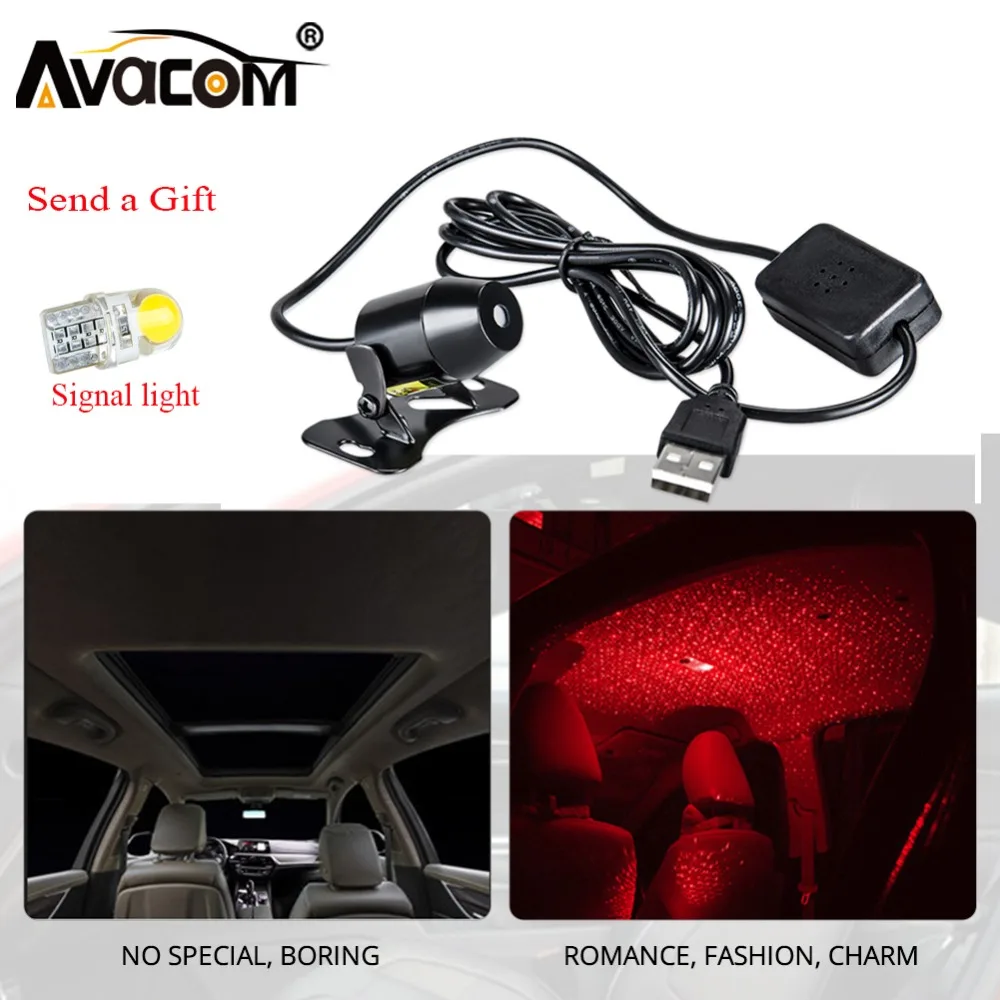 AVACOM USB светодиодный автомобильный атмосферный окружающий свет звезды DJ RGB
