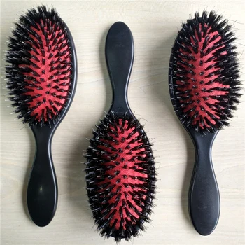 

2017 Pro Wild Boar Bristle Oval Paddle Hairdressing Brush Plastic Massage Brush in Classic Design Salon Hair Smooth Brush Comb