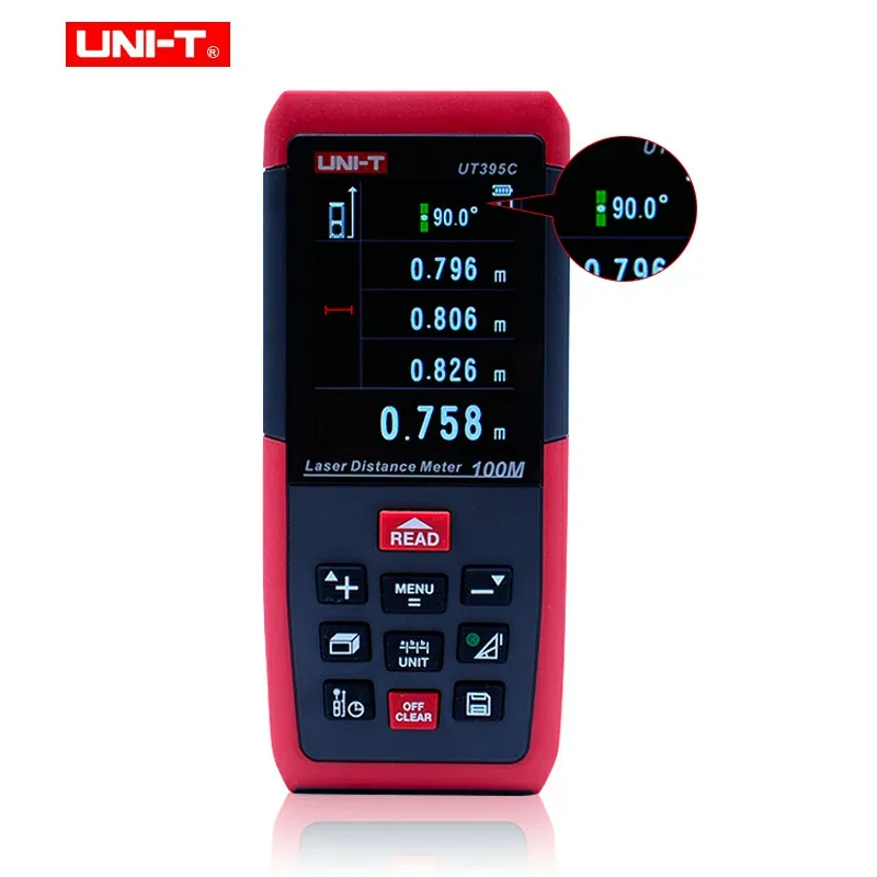 

Professional Laser Range finder Laser Distance Meters UNI-T UT395C 100M Digital range finder Measure Area/volume Tool