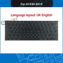 2015 Year Laptop A1534 UK English Keyboard For Macbook Retina 12″ A1534 Keyboard Replacement EMC 2746 MF855 MF865