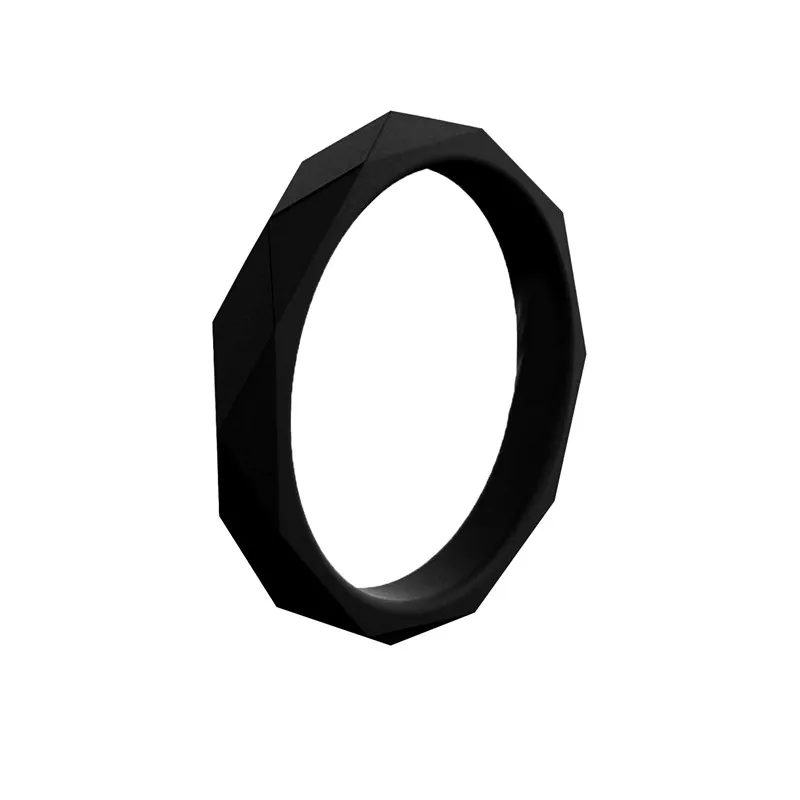 Sitaicery, элегантное Силиконовое кольцо с ромбовидным узором для женщин, розовое/черное кольцо, модное женское ювелирное изделие, Женские аксессуары, обручальные кольца - Цвет основного камня: 6