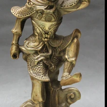 Zhaorui588677>>> 1" Китай Мифологии Латунь Красивый Король Обезьян Сунь у-Конг Бог Статуя Скульптура