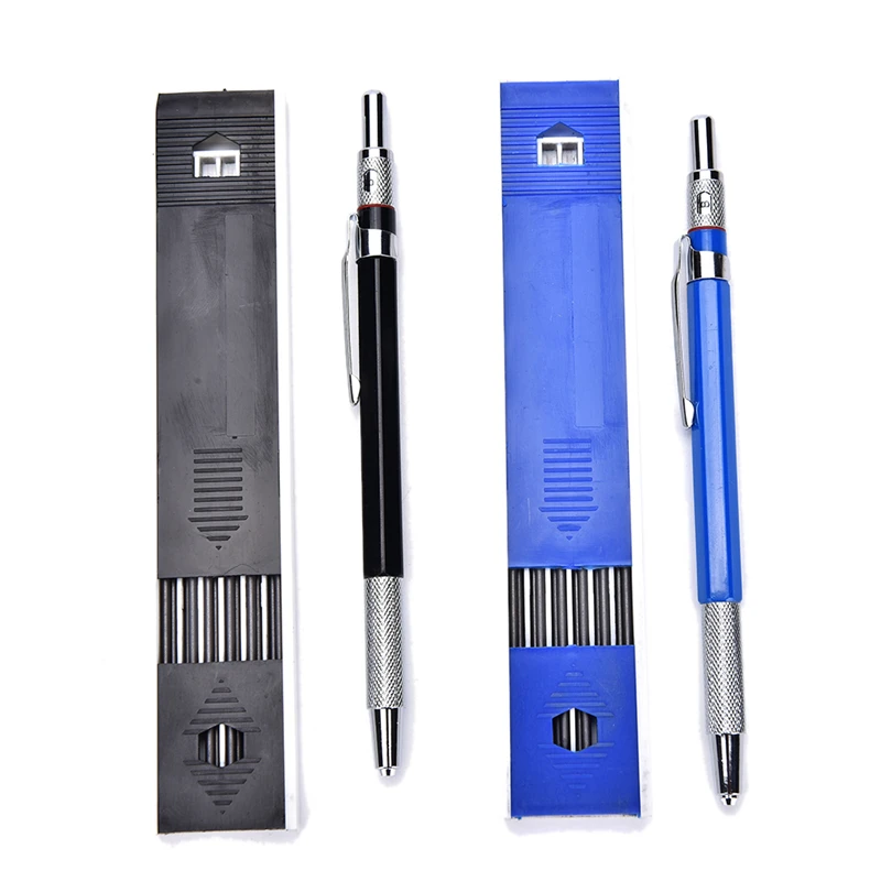 2.0mm Mechanical Pencil With 12pcs 2.0mm Black Lead Automatic Draughting Mechanical Drafting