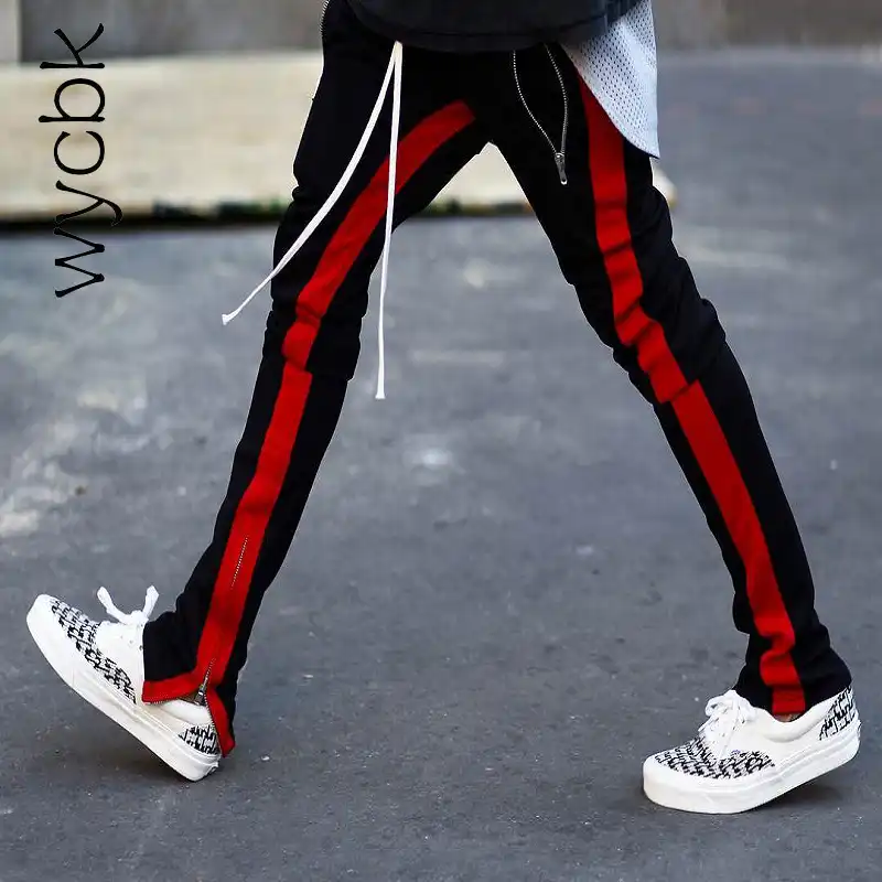 men's tapered zipper ankle jogger pants