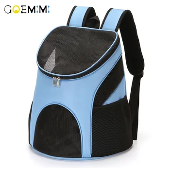 

Dog Backpack Carrier Outdoor Zipper Design Breathable Pet Carrier Hiking Two Way Use Cat bag Mesh Windows Backpack for small dog