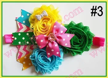 

free shipping 30pcs shabby chic flower headbands shinne glitter Headband Girls Hair