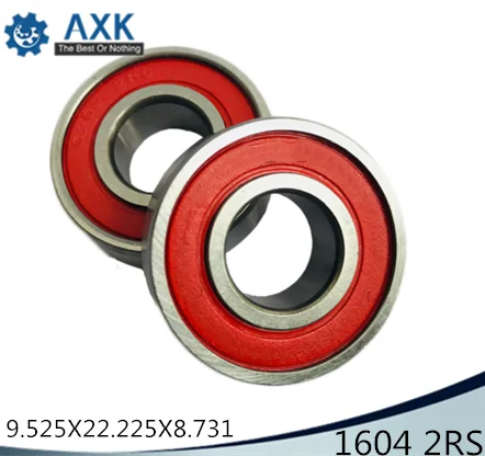 

1604 2RS ABEC-1 (10PCS) inch Miniature Ball Bearings 9.525mm x 22.225mm x 8.731mm 1604RS
