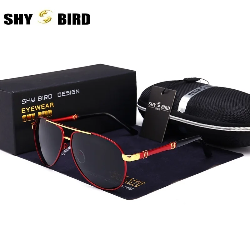 

SHYBIRD Brand Designer Men's Sunglasses Driving Glasses Sunglasses Pilot Mens Polarized Mirror Classic Sun Glasses