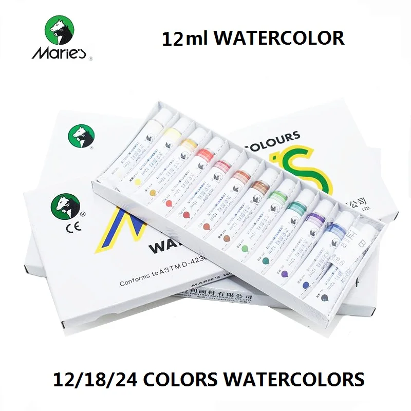 

Marie's 12/18/24 colors watercolor paints 12ml per tube art painting supplies