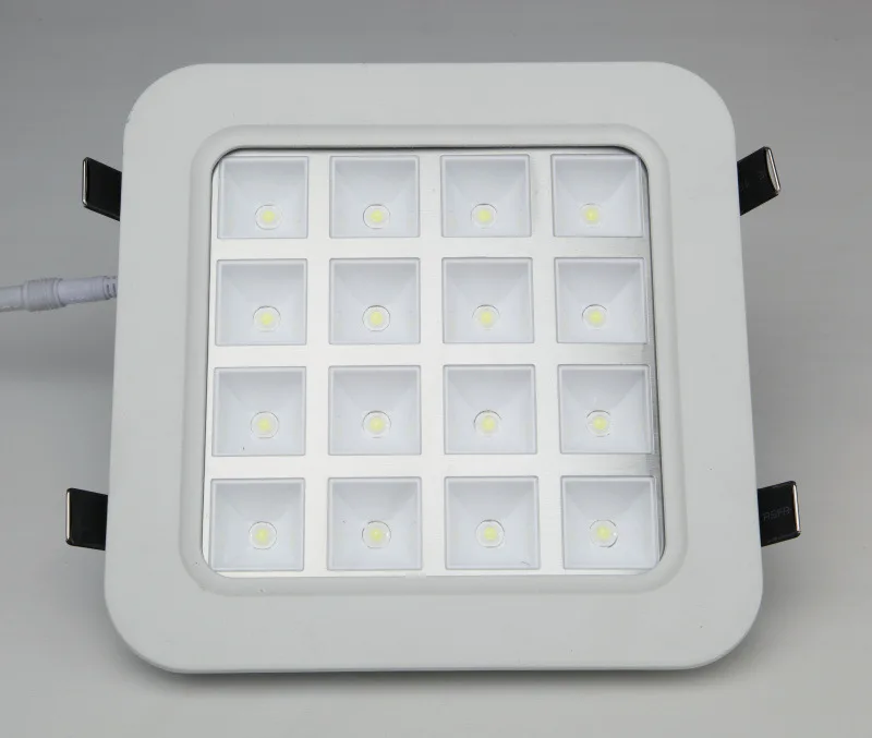 

Free shipping Square White Shell 2000LM 25W LED grille lamp LED Lattice lighting LED Ceiling Grille Light AC85~265V