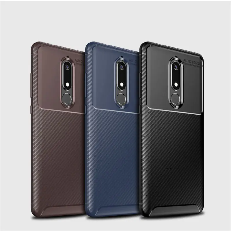 

For Nokia 3.1 2.1 5.1 Case Soft Silicone Shockproof Matte Ultrathin Fiber Back Cover for Coque Nokia 5.1 shell For Nokia 2.1