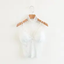 Для женщин Сексуальная рукавов Кружева футболка выдалбливают Холтер Глубокий v-образным вырезом тонкий черный, Белый цвет футболки Повседневное Для женщин Летние Короткие топы