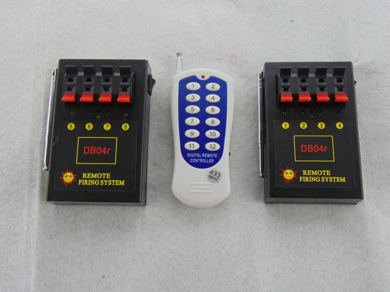 

2019 new wedding gift 8Cues Remote receiver stage electric wire 12V Professional fireworks stage smart switch wedding equipment