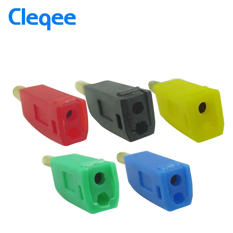 Cleqee P3012 10 шт. 2 мм банановый штекер Джек позолоченный медный Штабелируемый