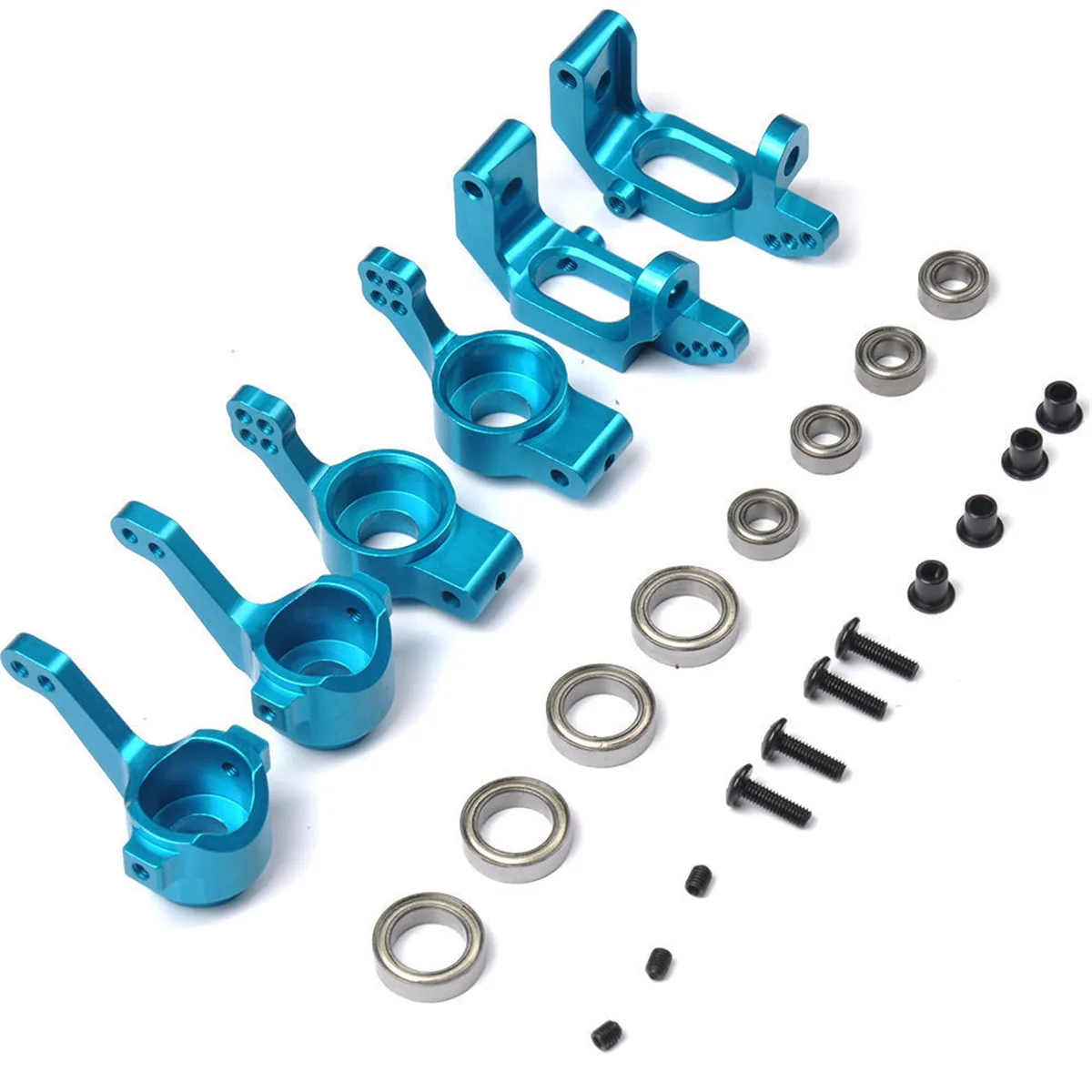 

Front Rear Hub Carrier Steering Upgrade Alloy for HSP 1:10 RC Racing Car 94111 Blue Aluminum Alloy Bright Color Easy