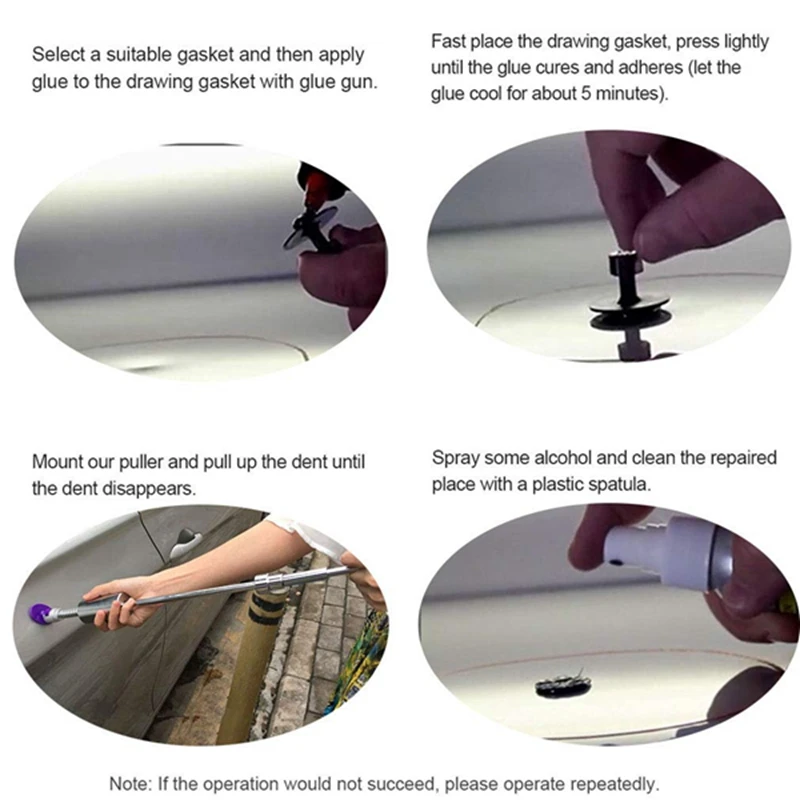 

Car Dent Repair Tools Dent Lifter Paintless Removal Kit Puller Grip PRO Slide Hammer T-Bar Tool + 10pcs Glue Puller Tabs for V