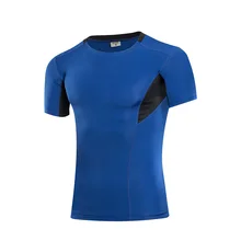 2016 Summer Compression Shirt Men Brand Sport Shirt Bodybuilding Sport Tights Baselayer Fit Running Top Tees Fitness Gym shirt