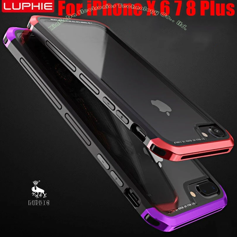 Чехол для IPhone X 6 S 7 8 Plus роскошный оригинальный чехол Luphie алюминиевая
