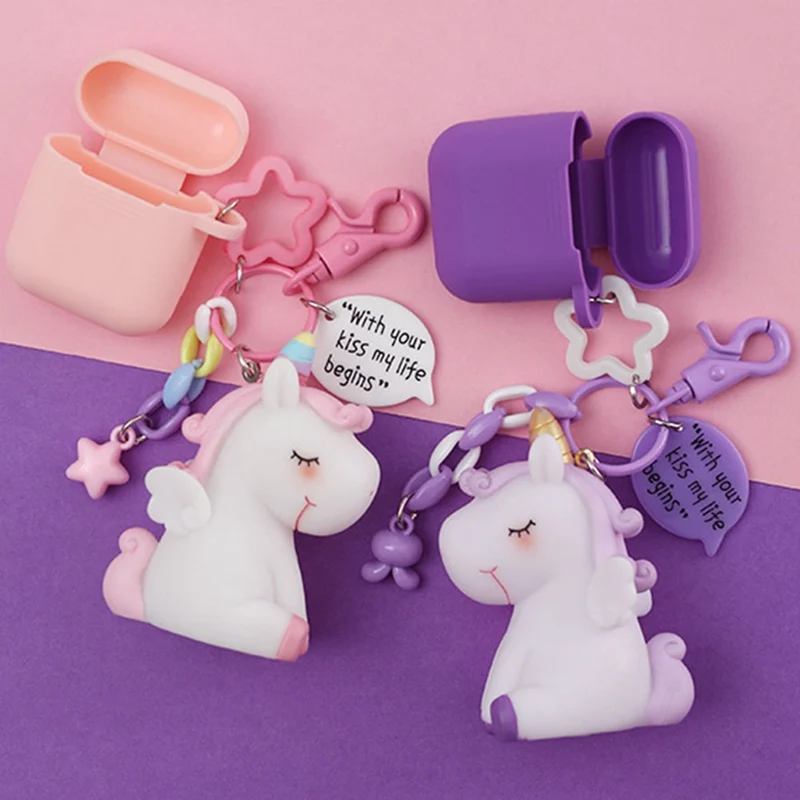

Unicorn Silicone Case For A^pple Airpods Bluetooth Wireless Earphone Accessories Air Pods Headset Protective Cover Storage Box