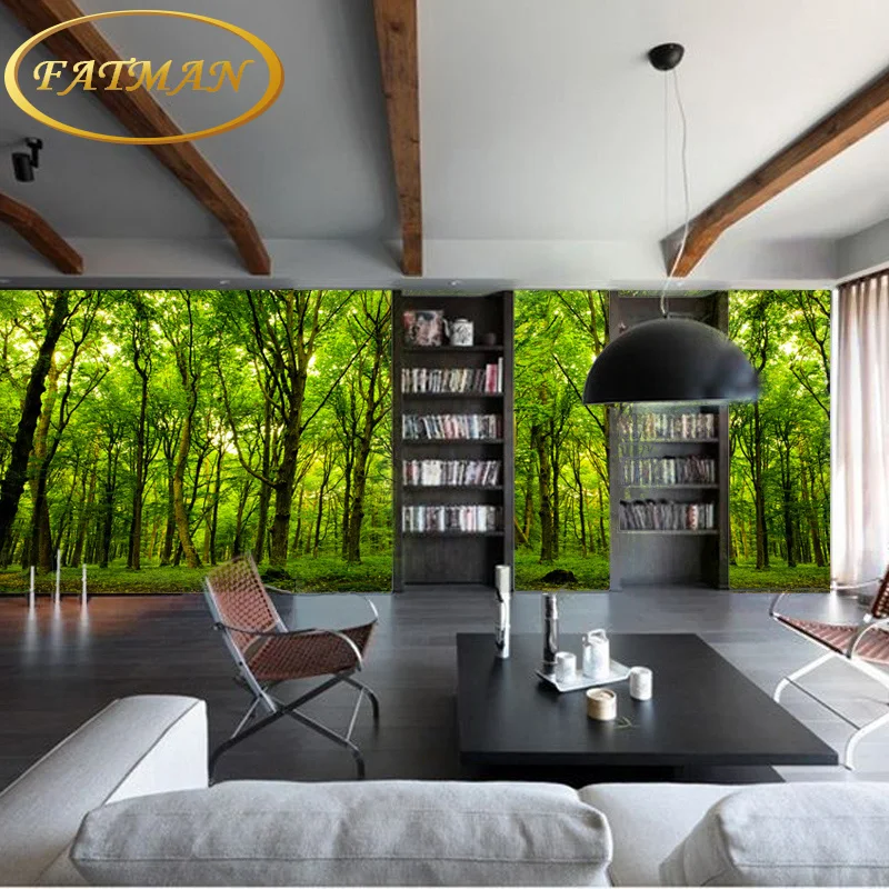 Foto Wallpaper Alam Hutan Landscape Hijau Foto Wallpaper Alam Hutan Landscape Hijau Ruang Tamu Sofa Tv Latar Belakang Dinding Mural Di Dari Perbaikan Rumah